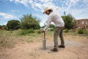 IÑIGO MANGLANO-OVALLE, WELL 35°58 16 N 106°5 21 W, INSTALLATION OF WELL, SANTA CLARA PUEBLO, NEW MEXICO, 2014