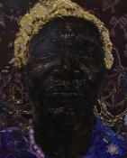 SHERWIN OVID, 54X72X2, THE CULT OF MY BLACK MOTHER